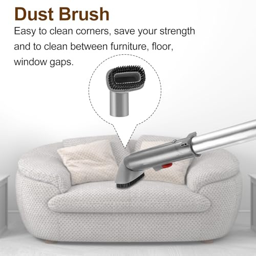 Crevice Tool and Dust Brush Upholstery Tool Compatible with Shark Navigator Lift-Away Vacuum Cleaner Models NV350, NV351, NV352, NV355, NV356E, NV357, NV360, NV370, UV440, Compare to Part No.112FFJ
