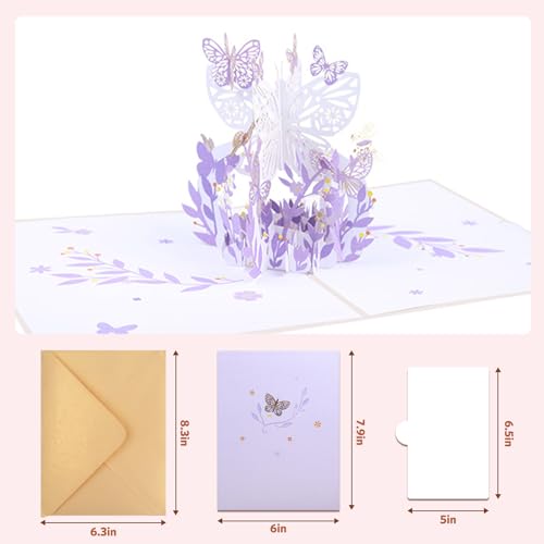 Happy Birthday Card Pop Up, 3D Birthday Greeting Card with Envelope Removable Blank Note Card, Cute Birthday Card for Kids