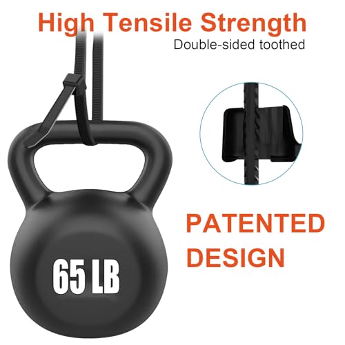 8 Inch Zip Ties Double Sided Toothed (Bulk 1000 Pack Black),65lbs Tensile Strength Heavy Duty Cable Wire Ties with Self-Locking Adjustable Nylon Tie Wraps for Indoor Outdoor (Patented Design)