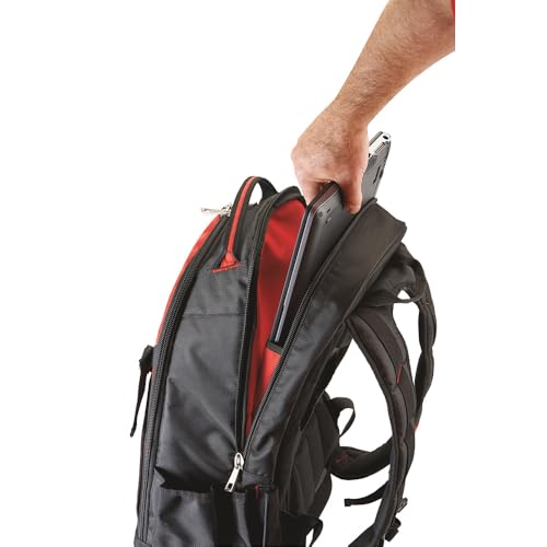 Milwaukee 48-22-8200 1680 Denier 35 Pocket Jobsite Backpack w/ Laptop Sleeve and Molded Plastic Base