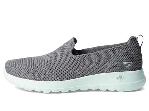 Skechers Women's GO Walk Joy-Sensational Day Sneaker, Gray/Mint, 10