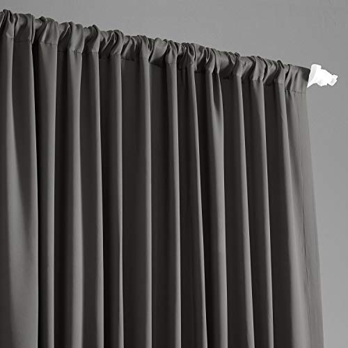 HPD Half Price Drapes Extra Wide Room Darkening Curtains for Bedroom & Living Room 100 X 84 (1 Panel), BOCH-201403-84-DW, Anthracite Grey