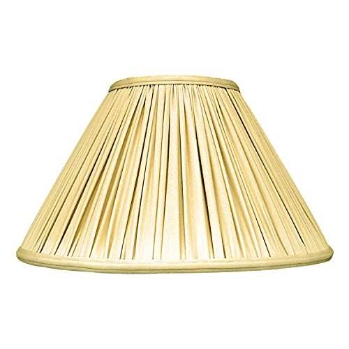 Royal Designs Coolie Empire Gather Pleat Basic Lamp Shade, Antique Gold, 4.5 x 12 x 7.5