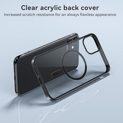 Fin2feel Magnetic Case for iPhone 11 Phone Case, with Tempered Glass Screen Protector, [Compatible with MagSafe], Military Drop Protection Shockproof Matte Back Cover for iPhone 11 6.1 inch,White