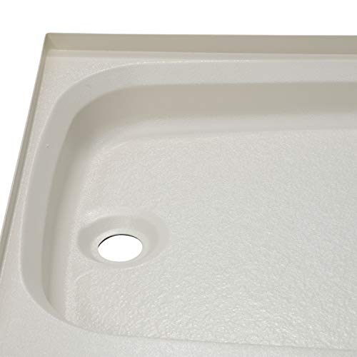 Lippert Replacement 24" x 36" Parchment RV Shower Pan with Left Drain for Travel Trailers, 5th Wheels, and Motorhomes - 342922