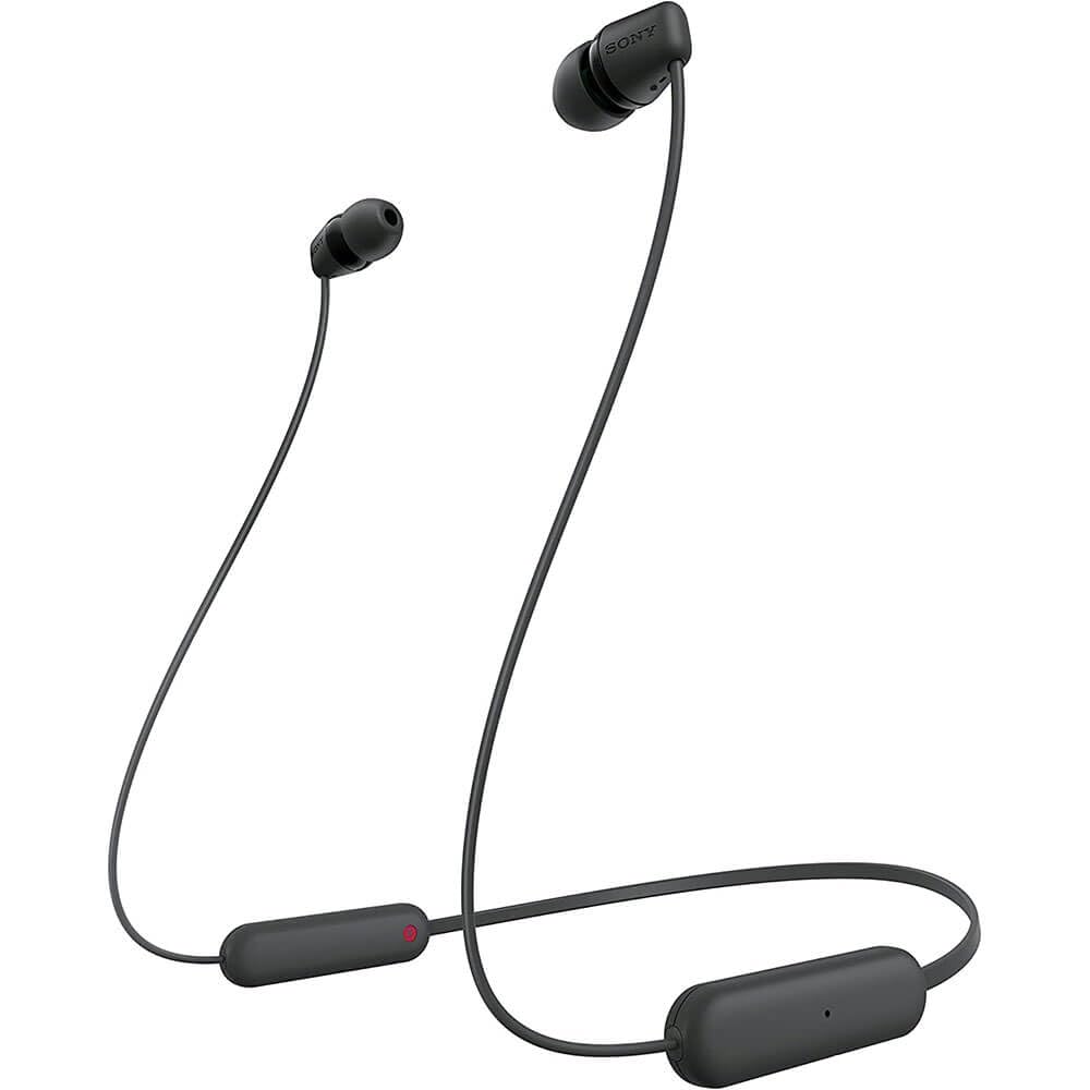 Sony WI-C100 Wireless in-Ear Bluetooth Headphones with Built-in Microphone, Black