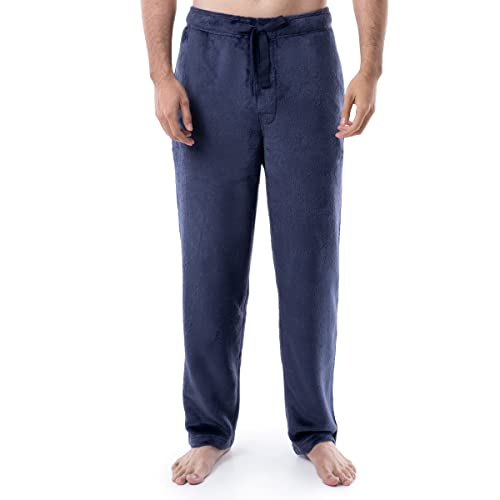 IZOD Men's Soft Fleece Lounge Sleep Pants, Black, Small