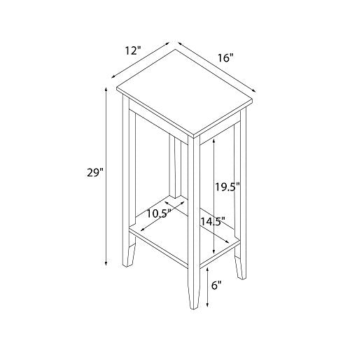 DHP Rosewood Tall End Table
