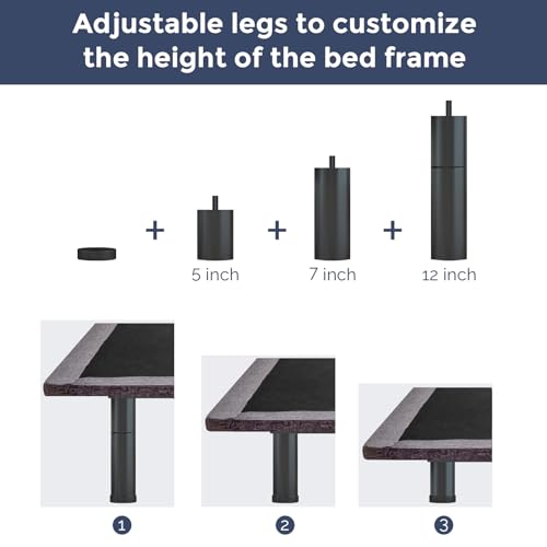 IULULU Adjustable Bed Frame, Twin XL Adjustable Bed Base with Wireless Remote, Adjustable Leg Heights, Zero Gravity, Independent Head and Foot Incline, Zero Clearance, Easy Assembly