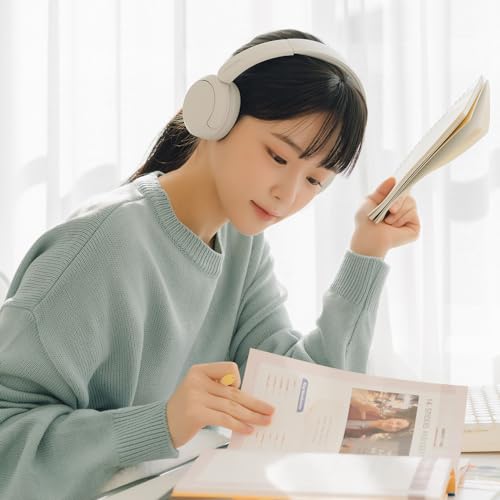 Sony WH-CH520 Best Wireless Bluetooth On-Ear Headphones with Microphone for Calls and Voice Control, Up to 50 Hours Battery Life with Quick Charge Function, Includes USB-C Charging Cable - White