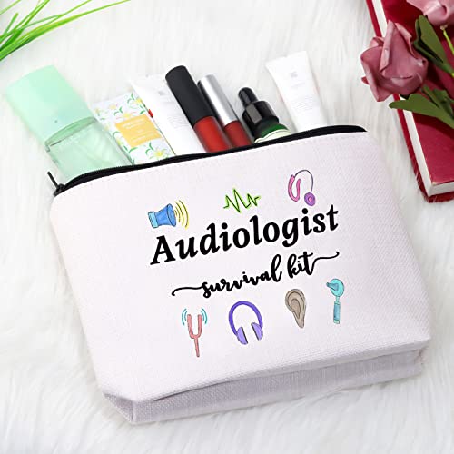 GJTIM Audiologist Gift Audiology Graduation Zipper Pouch Audiologist Survival Kit Makeup Bag (Survival Audiologist bag)