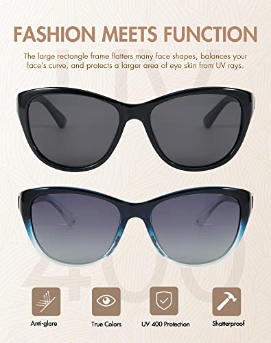 FIMILU 2 Pack Polarized Sunglasses for Women UV400 Protection Classic Cute Retro Designer Style Aesthetic Accessories