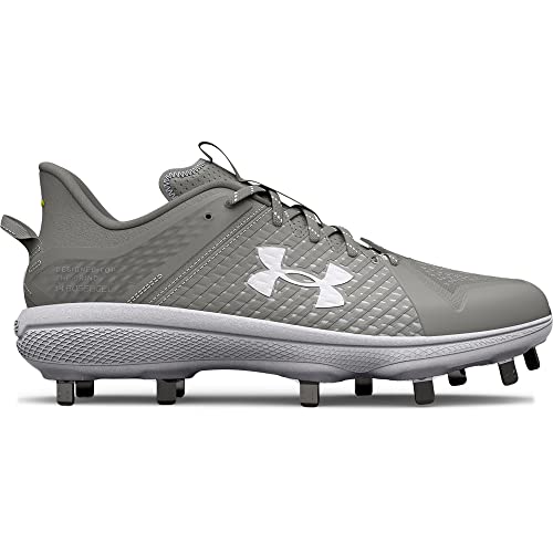 Under Armour Men's Yard Low MT Baseball Cleat, (101) Baseball Gray/Baseball Gray/White, 12.5