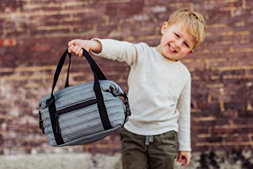 PICNIC TIME Midday Quilted Washable Insulated Lunch Bag, Soft-sided Lunch Box, Lunch Cooler Bag, (Navy Blue)