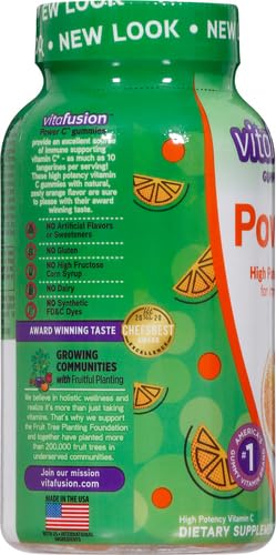 Vitafusion Power C Vitamin C Gummies for Immune Support, Orange Flavored, 282 mg Vitamin C, America’s Number 1 Gummy Vitamin Brand, 50 Day Supply, 150 Count