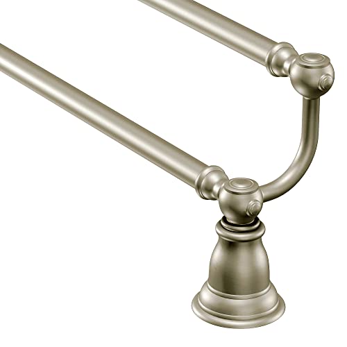 Moen YB5422BN Kingsley 24 inch Double Towel Bar, Brushed Nickel