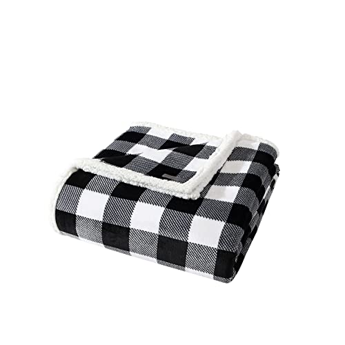Eddie Bauer - Queen Blanket, Reversible Fleece & Faux Shearling Bedding, Perfect for Layering, Dorm Essentials (Solid Navy)