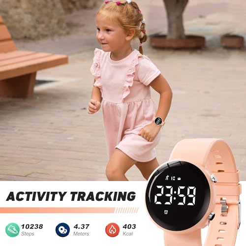 Kids Watch Activity Fitness Tracker Calories Step Counter Pedometer Watch for Kids Sport Digital Chronograph Silicone Strap Waterproof 2 Alarm Clocks Children Watch Reloj