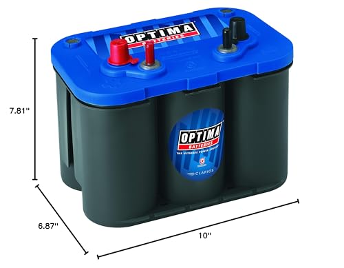 OPTIMA Batteries High Performance 34M Sealed AGM Boat and RV Starting Battery, 800 CCA, Dual Terminal, Maintenance Free, Versitile Mounting