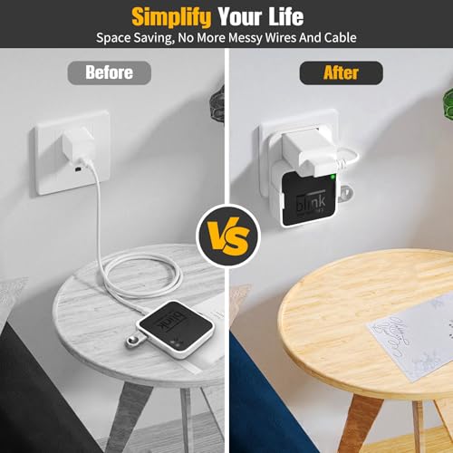 256GB USB Flash Drive, Outlet Wall Mount Holder for Blink Sync Module 2 with Short Cable Save Space,Mount Bracket for Blink Outdoor Indoor Security System (Blink Add-On Sync Module 2 is NOT Included)