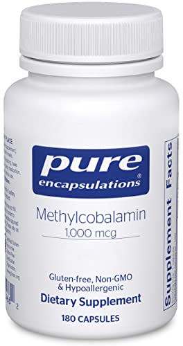 Pure Encapsulations Methylcobalamin 1,000 mcg - Vitamin B12 Supplement to Support Memory & Nerve Health - Premium Vitamin B12 Capsules - 180 Capsules