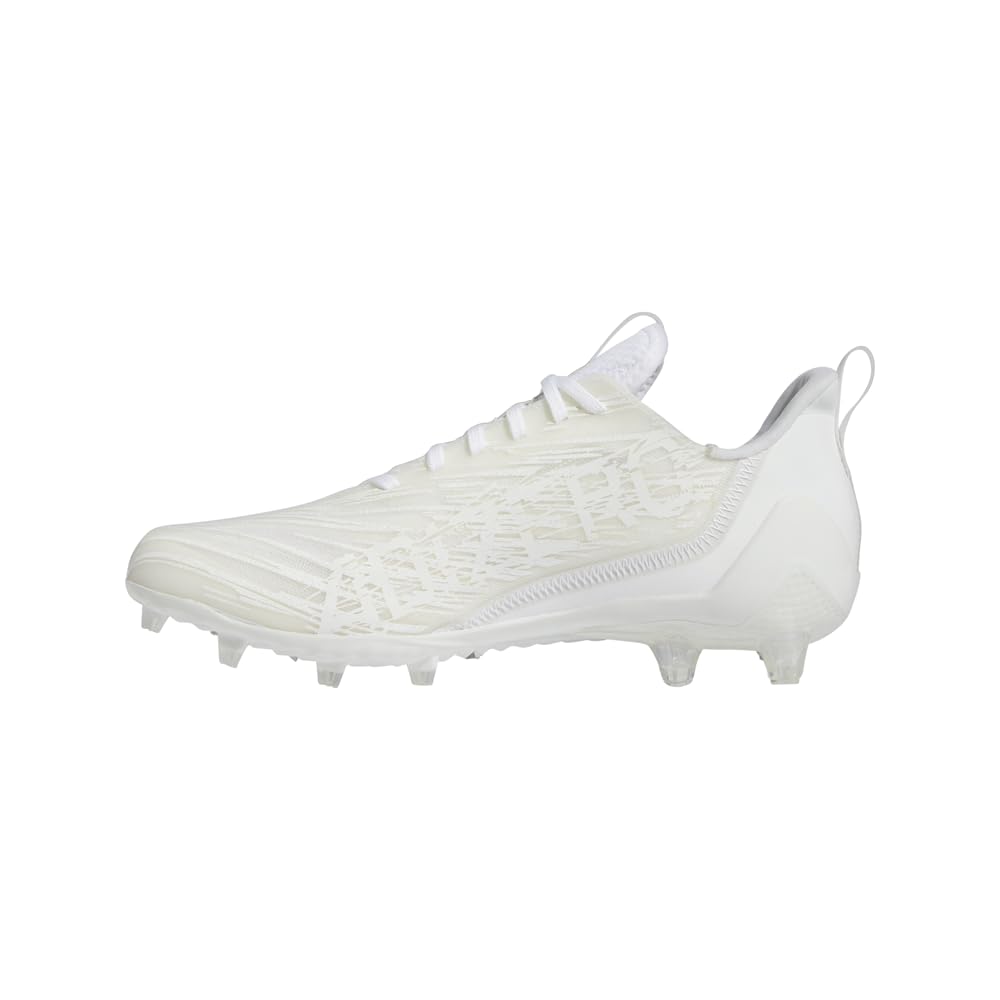 adidas Men's Adizero Football Shoe, White/White/White, 11