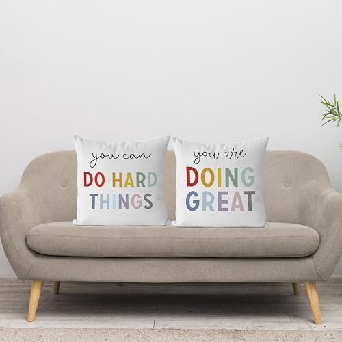 IWXYI Classroom Inspirational Pillow Covers 18x18,Classroom You are Doing Great Throw Pillow Covers for Classroom,Classroom Pillows