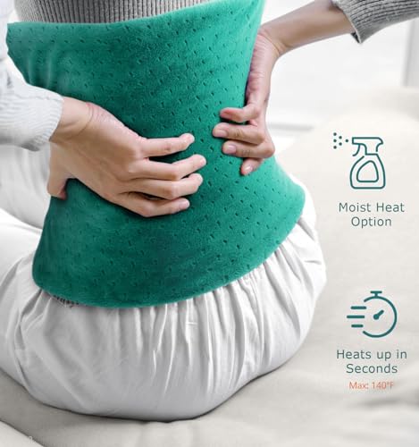 Heating Pad for Back Pain & Cramps - Ultimate Pain Relief & Versatile Gift for Women, Men, Dad, Mom - Ideal for Christmas, Father's Day, Mother's Day - Soft Machine Wash Fabric, King Size 12"x24"