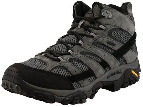 Merrell Men's Moab 2 Mid Waterproof Hiking Boot, New Granite, 10.5 W