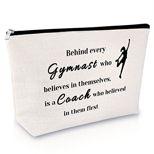 Gymnast Coach Appreciation Gift Makeup Bag Inspirational Gift for Women Thank You Gift for Coach Cosmetic Bag Birthday Gift for Gymnast Retirement Graduation Gift for Her Travel Cosmetic Pouch