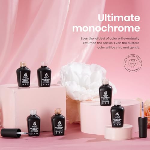 beetles Brown Gel Nail Polish Set Nude Gel Polish Nail Set 6 Colors Sandstorm Collection Peach Brown Natural Manicure Kit Soak Off Uv Led Lamp Needed for Women Gift Diy Home
