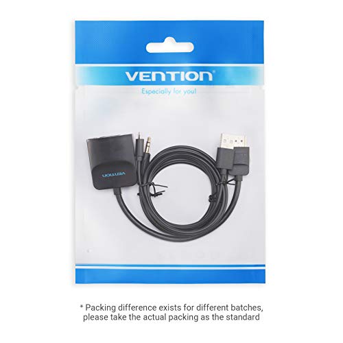 VENTION VGA to HDMI-1080P Video Dongle Adaptador VGA Converter with Audio Cable (0.5FT), Male to Female for PC,Monitor HDTV (Note: VGA to HDMI Only, Not Bi-Directional)