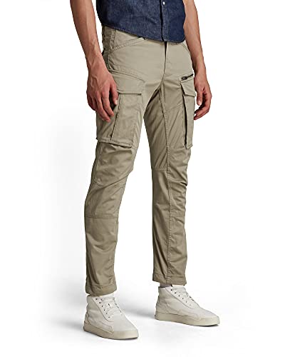 Rovic Zip 3D Straight Tapered Fit Cargo Pants, Gs Grey, 35W x 30L