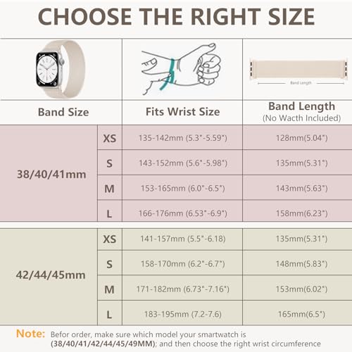Stretchy Solo Loop Bands Compatible with Apple Watch Band 38mm 40mm 41mm 42mm 44mm 45mm 46mm 49mm Women Men, Soft Nylon Elastic Sport iWatch Bands Strap for iWatch Ultra 2 SE Series 10 9 8 7 6 5 4 3
