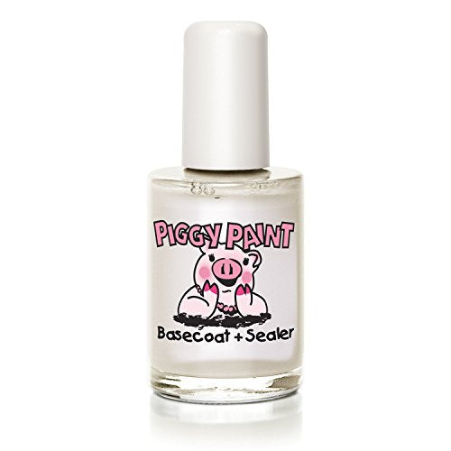 Piggy Paint | 100% Non-Toxic Girls Nail Polish Top Coat | Safe, Cruelty-free, Vegan, & Low Odor for Kids | Shine Topcoat