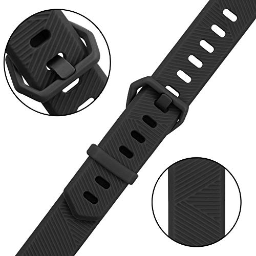 Pack 3 Replacement Band Compatible for Fitbit Alta Bands/Fitbit Alta HR Bands, Adjustable Replacement Soft Silicone Sport Bands for Woman and men (Small, Black+Grey+Navy Blue)