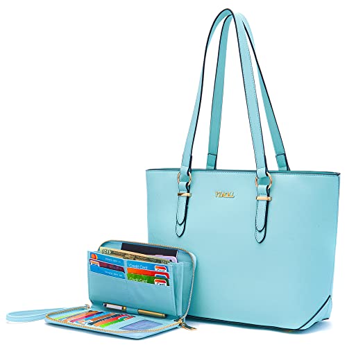 Purses for Women PU Leather Large Tote Shoulder Satchel Handbags Women Purse Wallet set 2pcs NewPurple