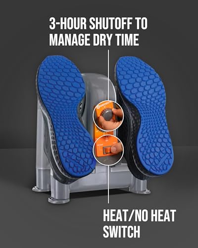 DryGuy Force Dry DX - Boot, Shoe, Garment & Gear Dryer - Convection Heating with Quiet Forced-Air Central Blower - 4 Drying Ports w/2 Extensions - Dries in 1-3 Hours - Heat/No Heat Switch & 3-Hr Timer