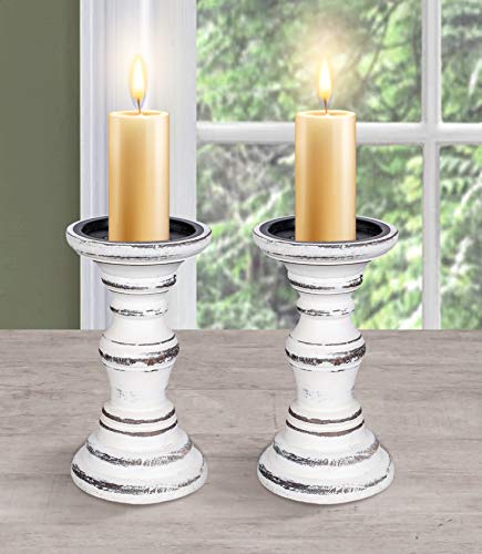 Candle Holder,Candle Holder Set of 2,Tall Candle Holders,Candle Stand,White Candle Holder,Pillar Candle,Wood Candle Holder,Candle Holder Farmhouse,Wooden Candle Holder,Pillar Candle Holder 11" High