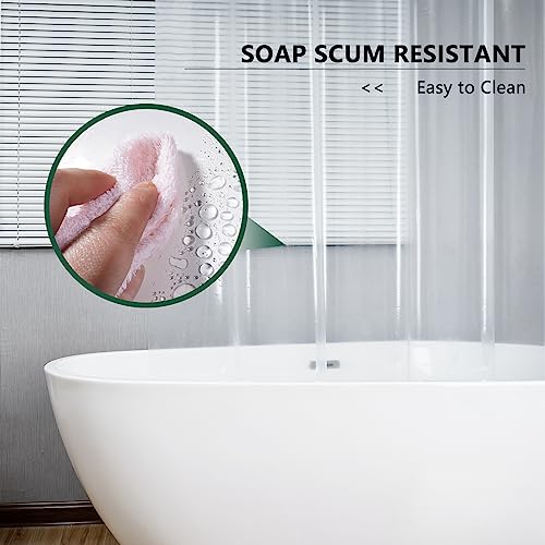 AooHome Stall Clear Plastic Shower Curtain Liner, 36x72 Premium Light Weight EVA 4G Plastic Bathroom Shower Liner with Rustproof Metal Grommets and 3 Magnets for Shower Stall(No Hooks)