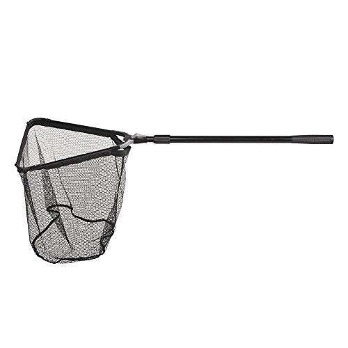 Fiblink Folding Aluminum Fishing Landing Net Fish Net with Extending Telescoping Pole Handle(Extend Length: 44-60 inches-with Larger net)