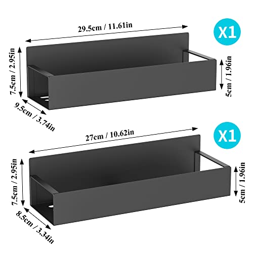 HuggieGems 2 Pack Magnetic Spice Storage Rack Organizer for Refrigerator and Oven, White Fridge Organizers and Storage