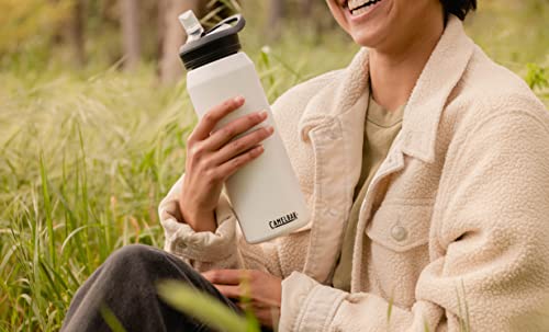 CamelBak eddy+ Water Bottle with Straw 25oz - Insulated Stainless Steel, White