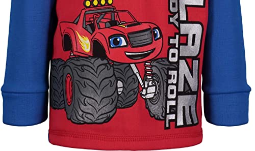 Nickelodeon Blaze and the Monster Machines Toddler Boys Fleece Half Zip Hoodie Red 2T