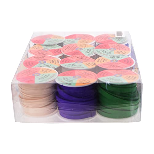 Mandala Crafts Double Fold Bias Tape for Sewing - 55 Yds White Bias Tape Double Fold 1/4 Inch Hem Quilt Binding White Seam Binding Tape - Fabric Piping Bias Binding Tape