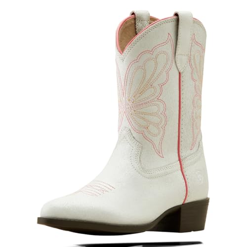 Ariat Unisex Child P28367_k_foo Western Boot, Distressed Ivory, 8.5 Big Kid US