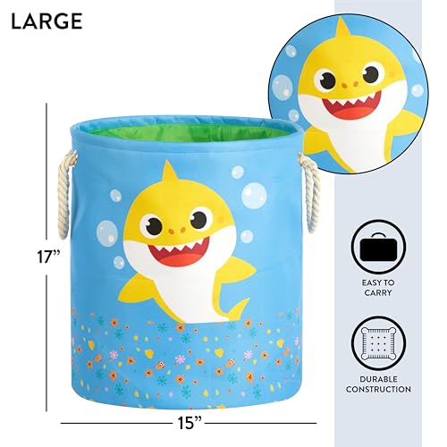 Marvel Spiderman 3 Piece Multi Size Fabric Nestable Toy Storage Basket Set, with Rope Carry Handles