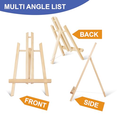 ESRICH 2 Pack 11.8" Wood Easels,Small Tabletop Display Stand,Easel Stand for Painting,Painting Party,Kids Student Tabletop Easels for Painting, Portable Canvas