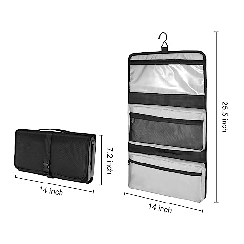 SITHON Travel Case for Dyson Airwrap/Shark FlexStyle Styler, Water Resistant Portable Roller Hanging Storage Carrying Organizer Bag (Bag Only) (Black)