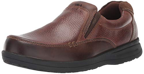 Nunn Bush Men's Cam Slip-on Lightweight Comfortable Casual Loafer, Brown Crazy Horse, 9.5 Wide